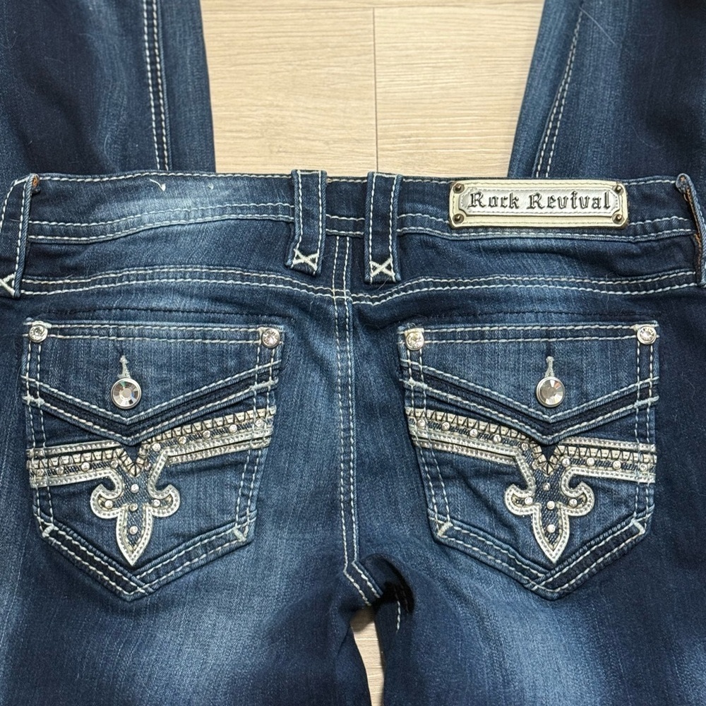 Rock Revival Women's Blue Jeans “Lam” Skinny